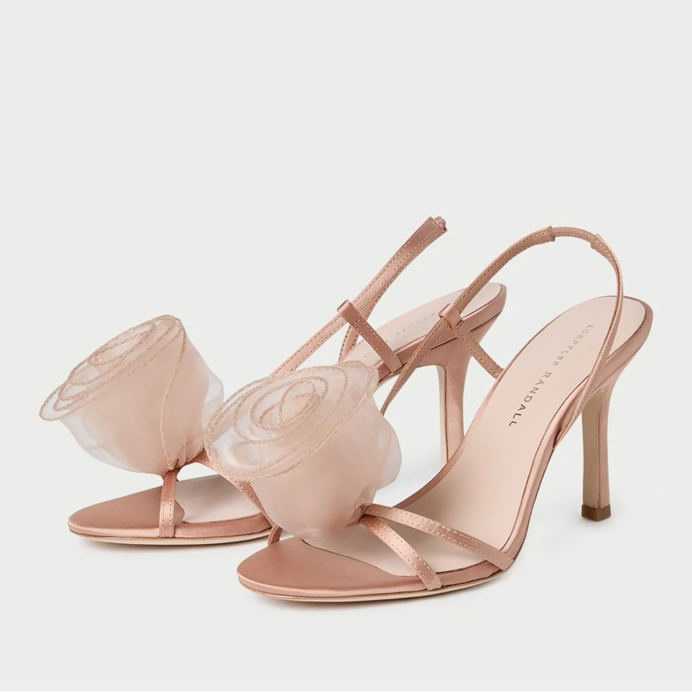 Loeffler randall NIB blush pink flower sandals size 7
